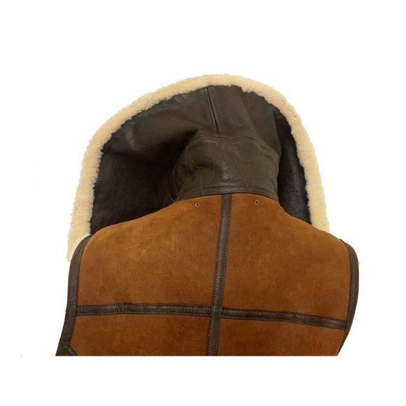 New Ralph Lauren Sleeveless Jacket Vest Shearling Leather New Tags Size XL - Picture 8 of 9